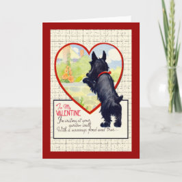 Scottie dog Valentine Scottish Terrier シーズンカード