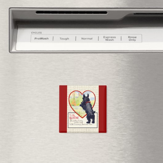 Scottie dog Valentine Scottish Terrier マグネット (インサイチュ (食洗機))