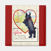 Scottie dog Valentine Scottish Terrier マグネット (正面)