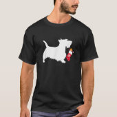 Scottie Scottish Terrier Christmas Stocking Dog   Tシャツ (正面)