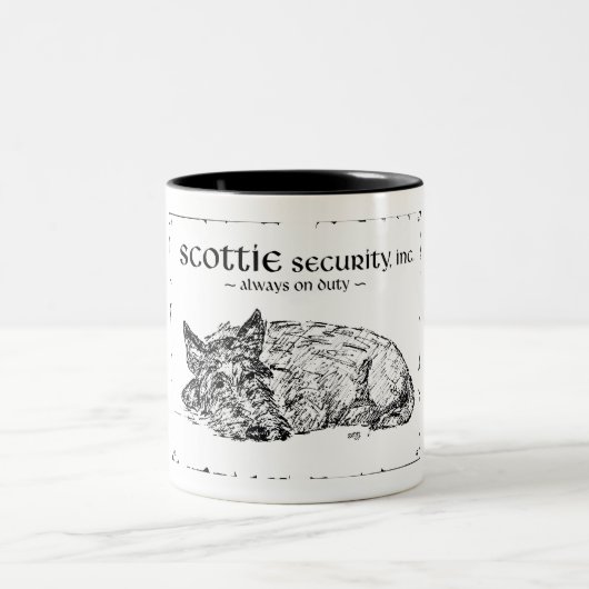 Scottie Sketch - セキュリティ? ツートーンマグカップ (中央)