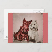 Scotties in Love ポストカード (正面/裏面)