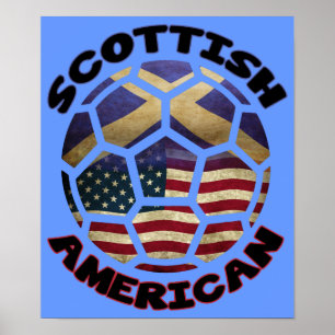 Scottish American Soccer Ball Poster ポスター