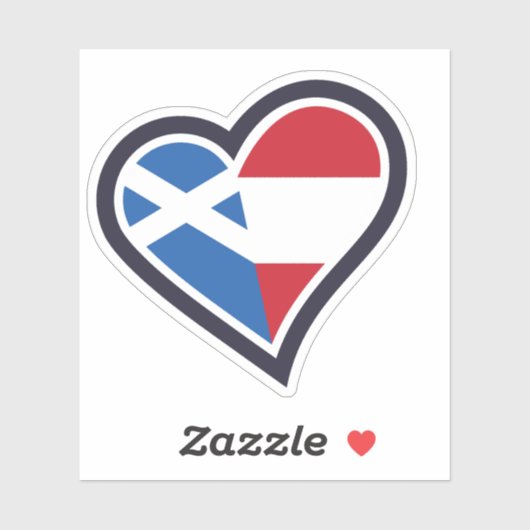 Scottish Austrian Heart – Love Scotland & Austria シール (シート)