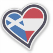 Scottish Austrian Heart – Love Scotland & Austria シール (正面)