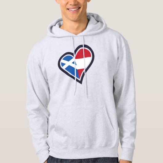 Scottish Austrian Heart – Love Scotland & Austria パーカ (正面)