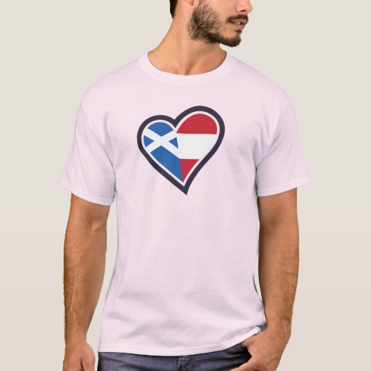 Scottish Austrian Heart – Love Scotland & Austria Tシャツ (正面)