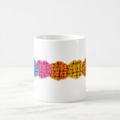 Scottish Botanical Neon Tartan Monstera Leaves  コーヒーマグカップ (中央)