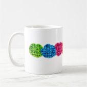 Scottish Botanical Neon Tartan Monstera Leaves  コーヒーマグカップ (左)