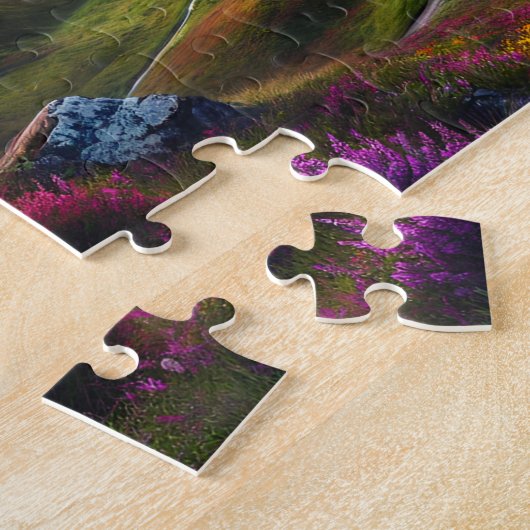 Scottish Castle Mystical Highlands Landscape ジグソーパズル (側面)