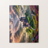 Scottish Castle Mystical Highlands Landscape ジグソーパズル (縦)
