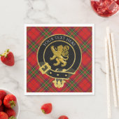 Scottish Clan Crest Lion Tartan スタンダードランチョンナプキン (インサイチュ)