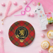 Scottish Clan Crest Lion Tartan ペーパープレート (パーティー)