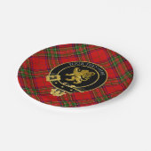 Scottish Clan Crest Lion Tartan ペーパープレート (アングル)