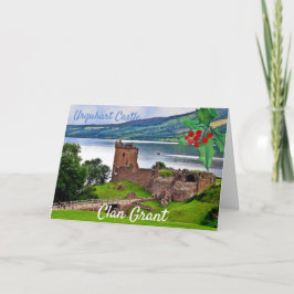 Scottish Clan Grant Urquhart Castle Christmas カード