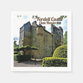 Scottish Clan Henderson Fordell Castle スタンダードカクテルナプキン