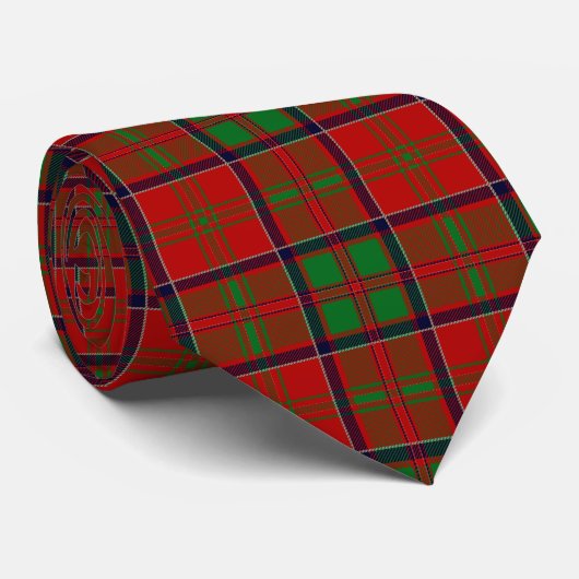 Scottish Clan MacDonald of Glencoe Tartan Plaid ネクタイ (ロール)