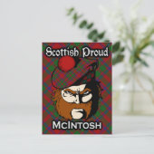 Scottish Clan McIntoshタータンチェックはがき ポストカード (スタンド正面)