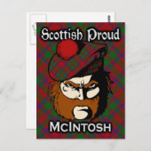 Scottish Clan McIntoshタータンチェックはがき ポストカード (正面/裏面)