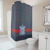 Scottish Clan Tartan Plaid, Name and Crest シャワーカーテン (インサイチュ)