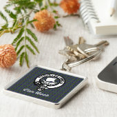 Scottish Clan Wood Crest & Tartan  キーホルダー (側面)