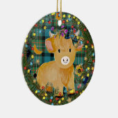 Scottish cow Baby first Christmas ornaments  セラミックオーナメント (右)