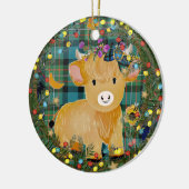 Scottish cow Baby first Christmas ornaments  セラミックオーナメント (左)