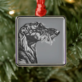 Scottish Deerhound メタルオーナメント