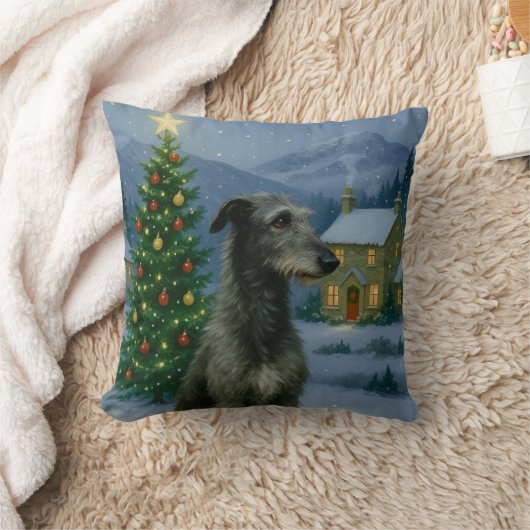 Scottish Deerhound Holiday  クッション (ブランケット)