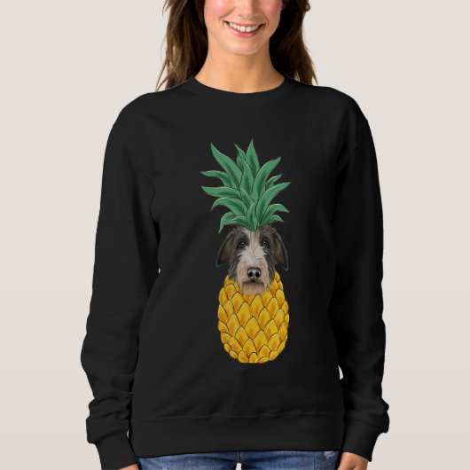 Scottish Deerhound Pineapple Dog スウェットシャツ (正面)