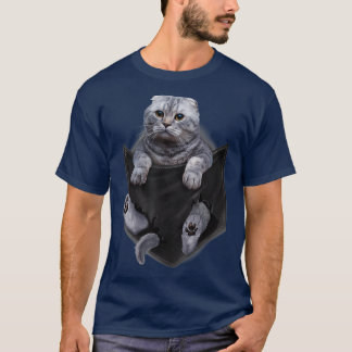 Scottish Fold Cat in Pocket Cats Gifts Tシャツ