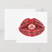 Scottish Gift Tartan Lips Love Pop Art (正面/裏面)