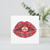 Scottish Gift Tartan Lips Love Pop Art (スタンド正面)