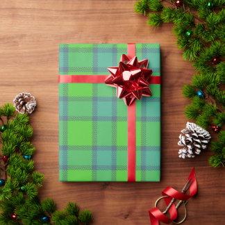 Scottish green and blue plaid Wrapping Paper ラッピングペーパー