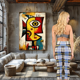 Scottish Heritage Blue and Yellow Tartan Design カプリレギンス