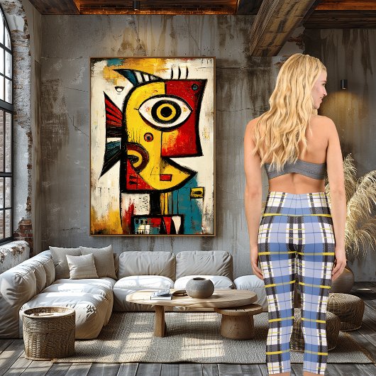 Scottish Heritage Blue and Yellow Tartan Design カプリレギンス