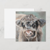 Scottish Highland Calf on Green (正面/裏面)