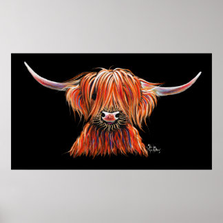 SCoTTiSH HigHLaND CoW 'ハーレー' by SHiRLeYMac ポスター
