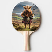 Scottish Highland Cow Bagpiper, 卓球ラケット (正面)