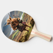 Scottish Highland Cow Bagpiper, 卓球ラケット (横)