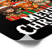 Scottish Highland Cow Christmas Tree Funny Cow Lov ポスター (角)