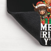Scottish Highland Cow Christmas Tree Funny Cow Lov マウスパッド (コーナー)