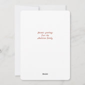 Scottish Highland Cow Holly & Mistletoe Christmas シーズンカード (裏面)