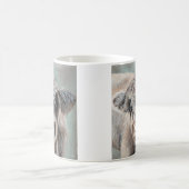 Scottish Highland Cow on Green コーヒーマグカップ (中央)