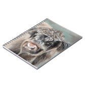 Scottish Highland Cow on Green ノートブック (左側)