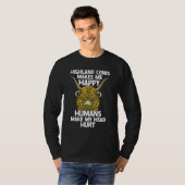 Scottish Highland Cow Scotland  Highlander Cattle  Tシャツ (正面フル)