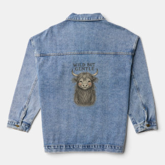 ⛰️ Scottish Highland Cow:Wild Heart, Gentle Soul  デニムジャケット