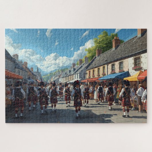 Scottish Highland Village Jigsaw Puzzle ジグソーパズル (横)