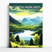 Scottish Highlands Travel Poster Canvas Print Art キャンバスプリント