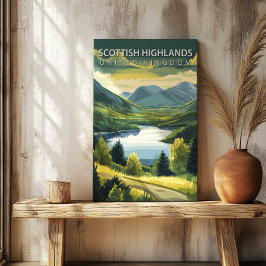 Scottish Highlands Travel Poster Canvas Print Art キャンバスプリント